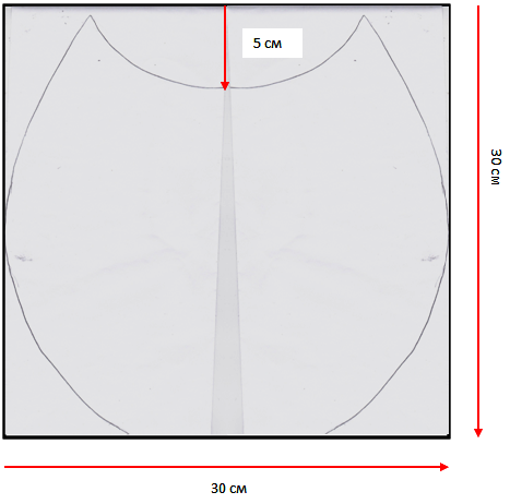 выкройка слюнявчика