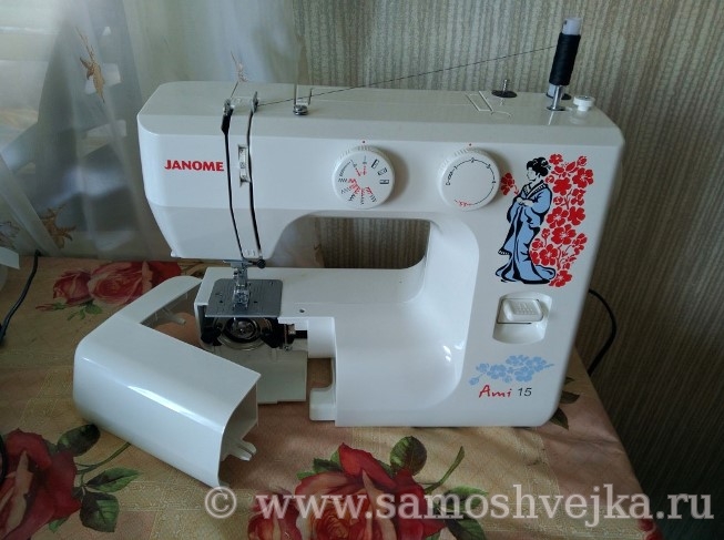 съемный рукав в швейной машине Janome Ami 15