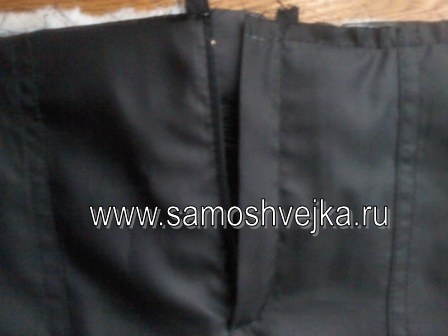 сборка утепленных брюк - обработка застежки и подкладки