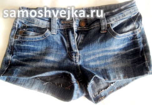 шорти з мереживом зшити з джинсів