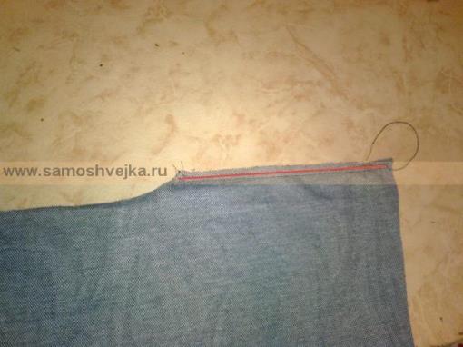 сшить плечи туники