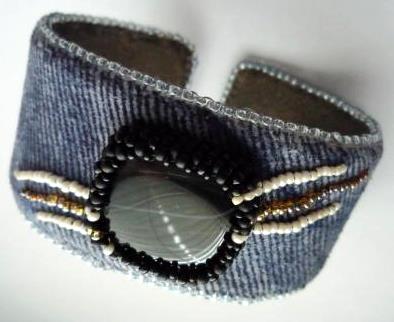 браслет из джинсовой ткани