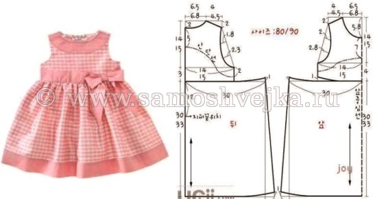 Как сшить нарядное платье для девочки 1-2 года своими руками