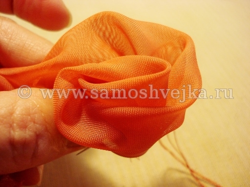 цветок из органзы