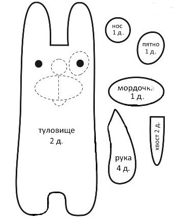 простая выкройка кофейной собаки