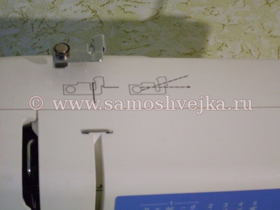 заправка верхней нити в Brother LS-2125
