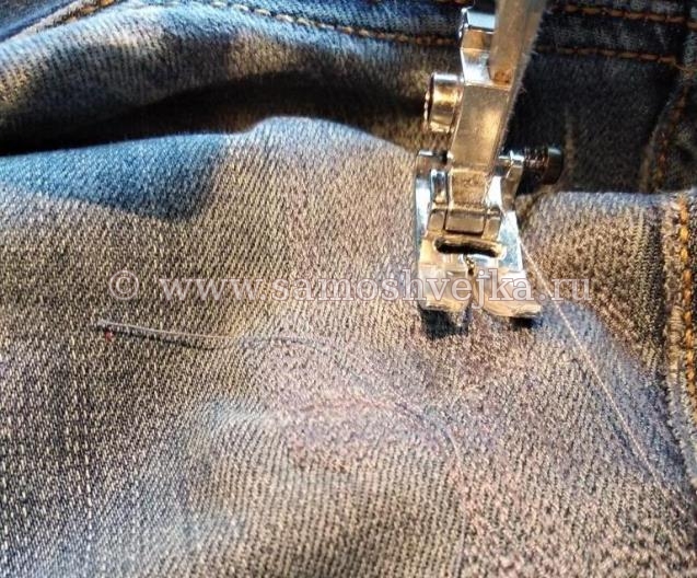 как заштопать дырки на джинсах