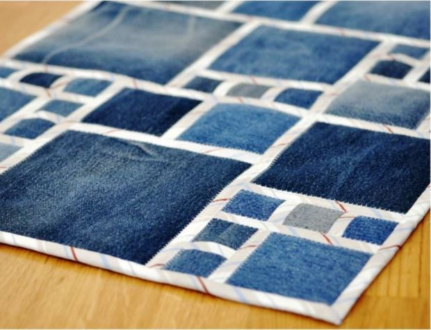 коврик из джинсовой ткани