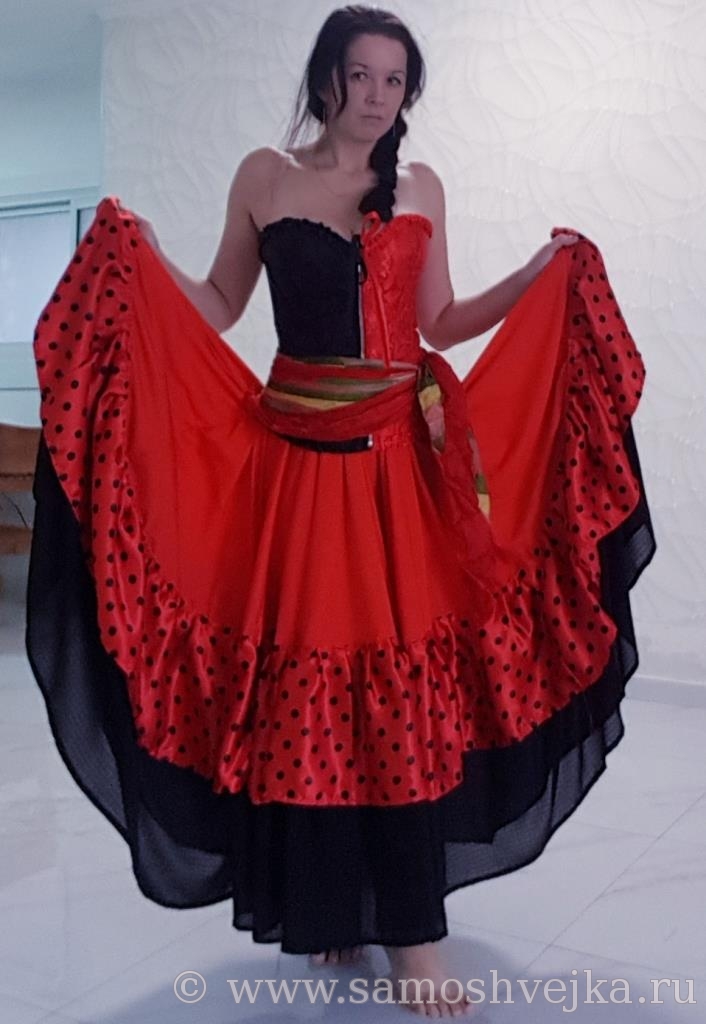 цыганская юбка с оборками фото
