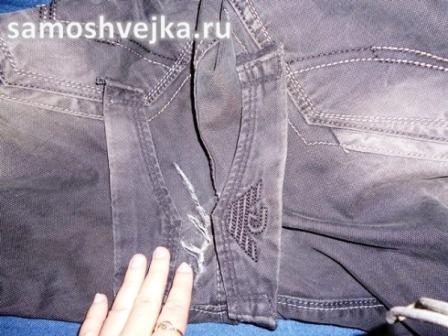 как зашить дырки на джинсах