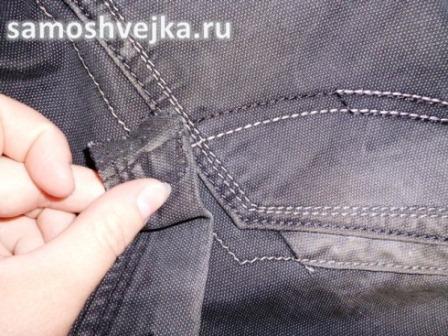 как зашить джинсы