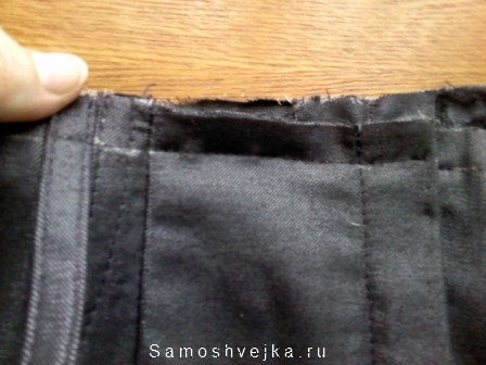обработка шлевок и пояса брюк