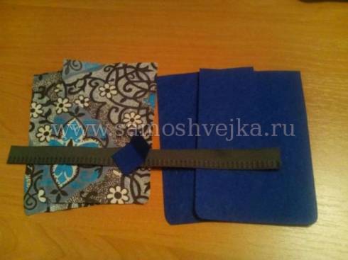 детали чехла из фетра