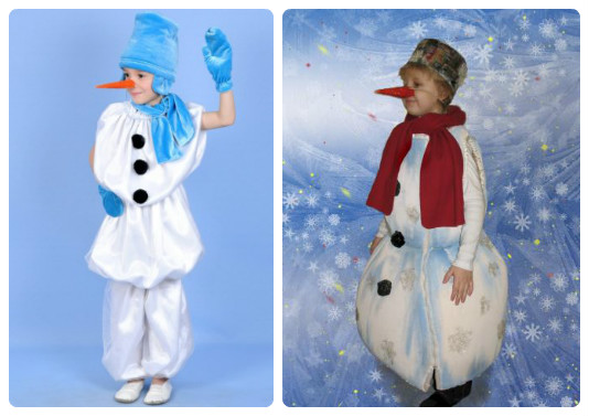 Как из подручных материалов сделать костюм снеговика (без шитья)?